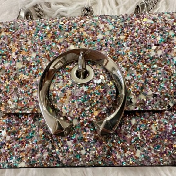 Jimmy Choo Handbags - 🆕 JIMMY CHOO MINI GLITTER PARIS BAG